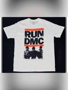 Run DMC Graphic Tee - White with Black & Red Print